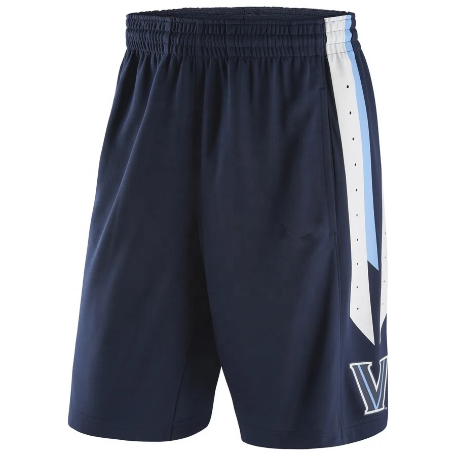 High quality USA club team wear reversible patched elastic waistband string side pockets sublimation custom basketball shorts