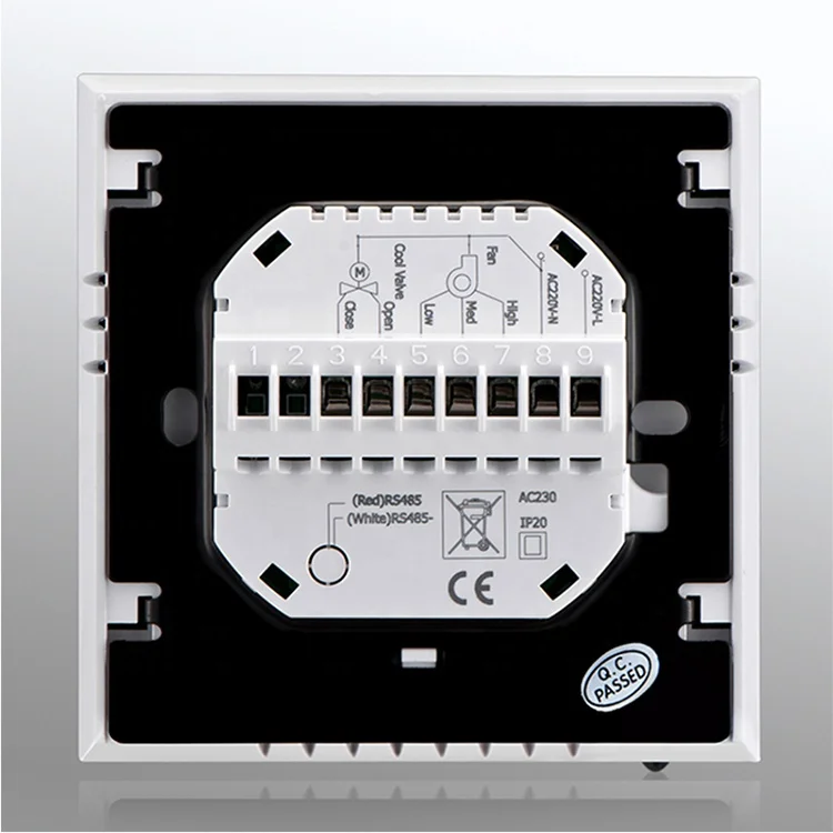 NEW LED colorful touch wifi air conditioner thermostat for fan coil unit