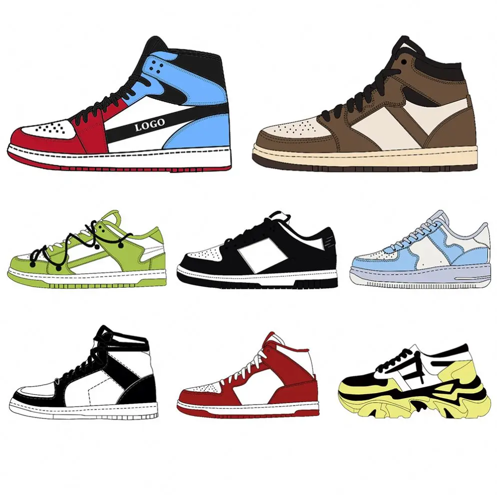 Original High Quality Logo Retro Men Women Skateboard Manufacturer Basketball Casual Leather Sneakers Low Top Basketball Shoes