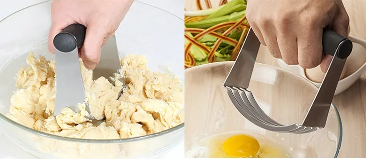 Stainless Steel Handheld Blade Metal Baking Cutter Pastry Tools Dough Whisk Mixer Blender Flour Blender good quality