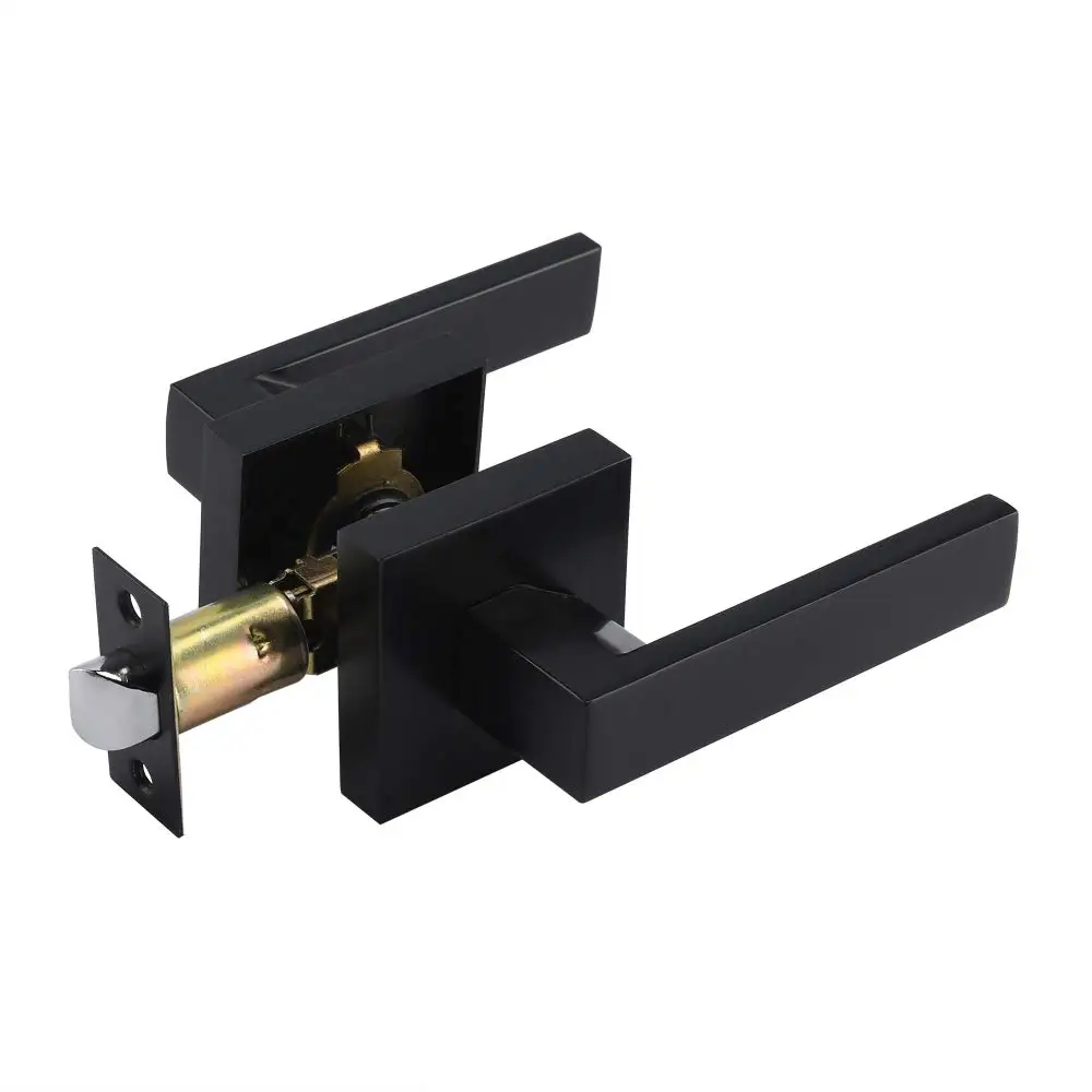 Hot Selling High Security Zinc Alloy Heavy Duty Door Tubular Lockset Keyed Lever Handles With Door Latch