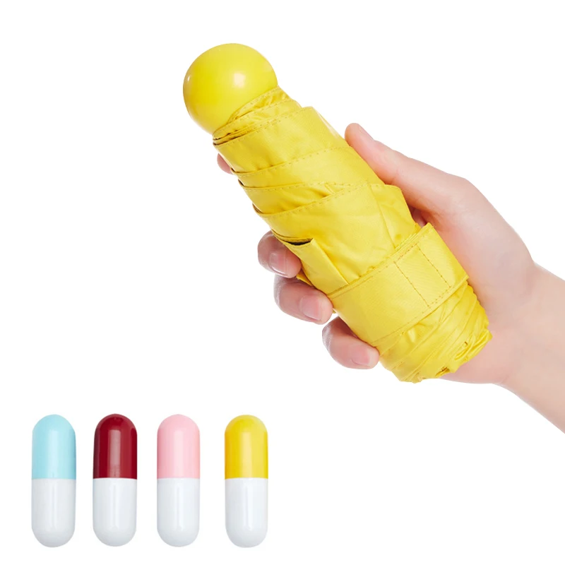 
Dropshipping Mini Capsule Shaped Folding Umbrella Pocket Umbrella 