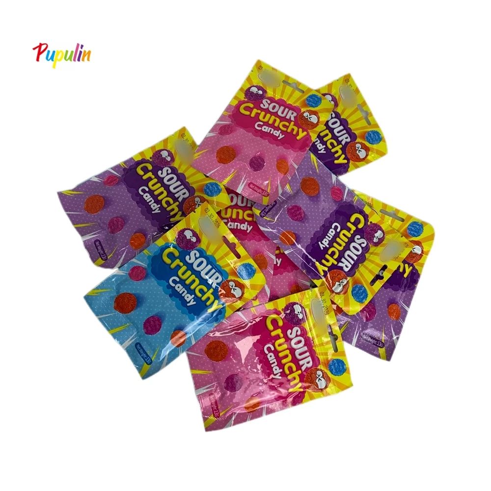 Manufacturer Sour Crunch Candy for Mix Fruity Flavor OEM Mini Chewy Crunchy Small Chewy Candy