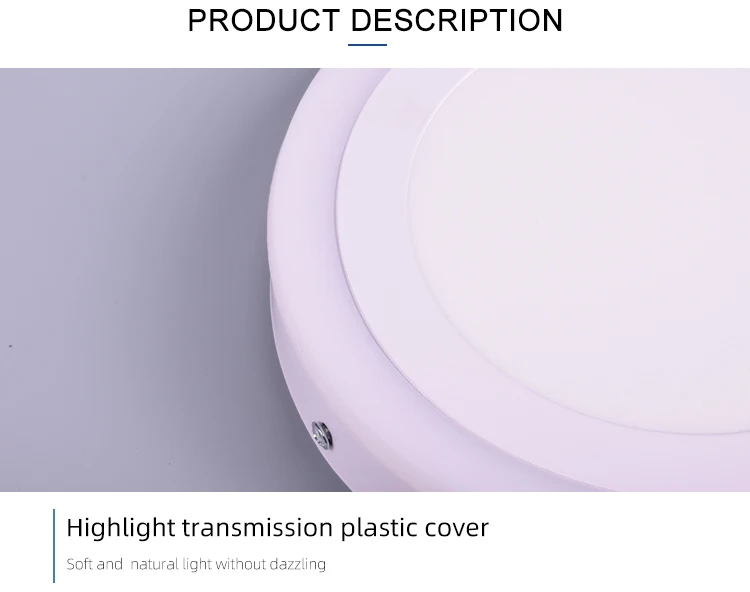 Aier Zhongshan Home Office Modern Round Double Color Ceiling Led Lamp Surface Mounted Led Panel Light