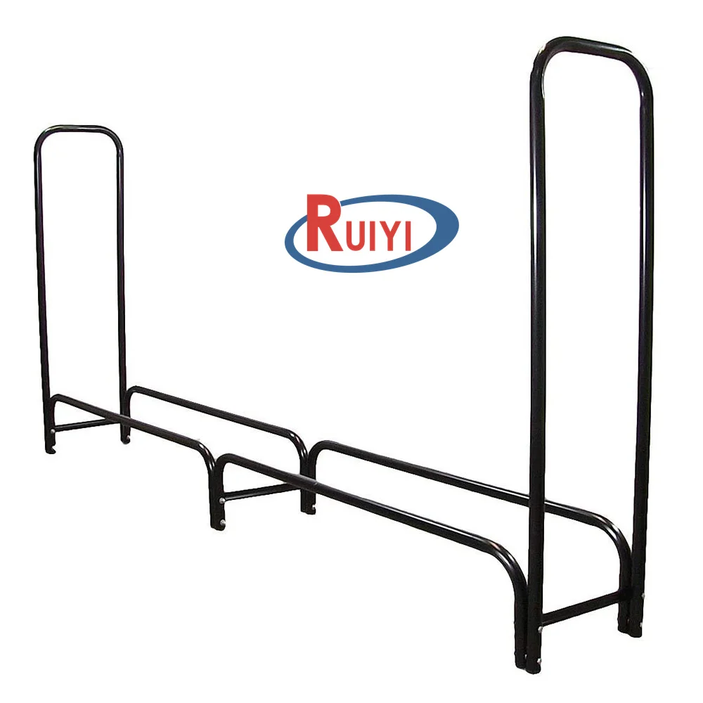 outdoor heavy duty holder of firewood log rack / log cart with black cover