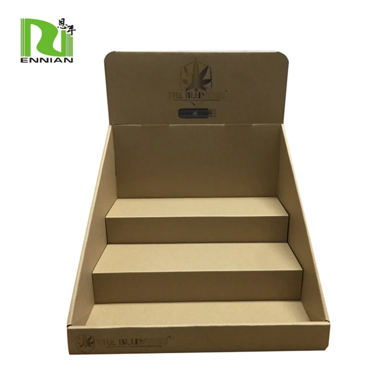 Cardboard Small Counter Top Sample Display Kraft paper displays