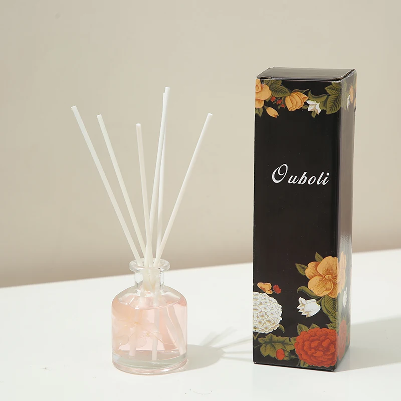Manufacturer glass bottle 50ml reed diffusers sets handicrafts private order glasses reed diffuser set OEM ODM reed diffuser