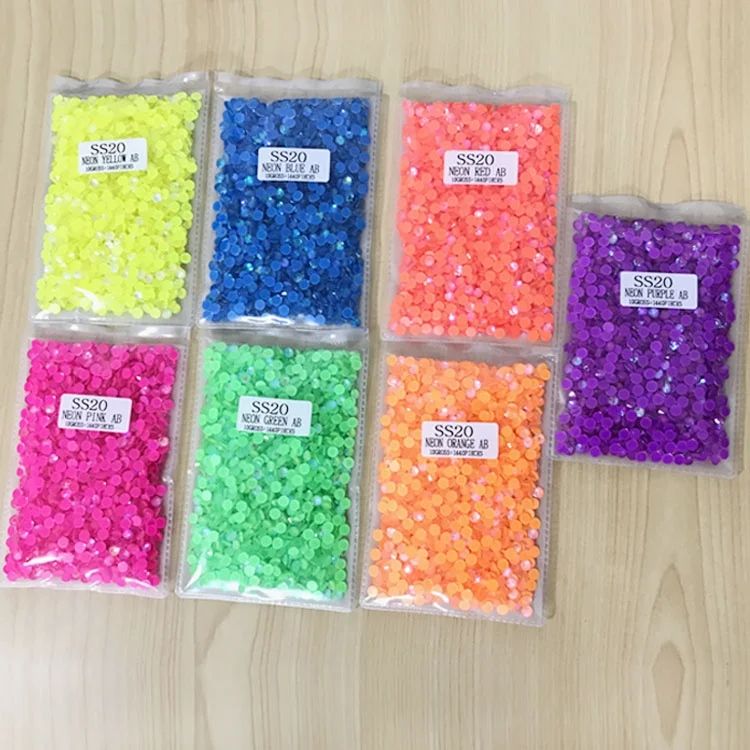 12 facets machine cuts non hotfix rhinestone neon glass rhinestones AB crystal for dress