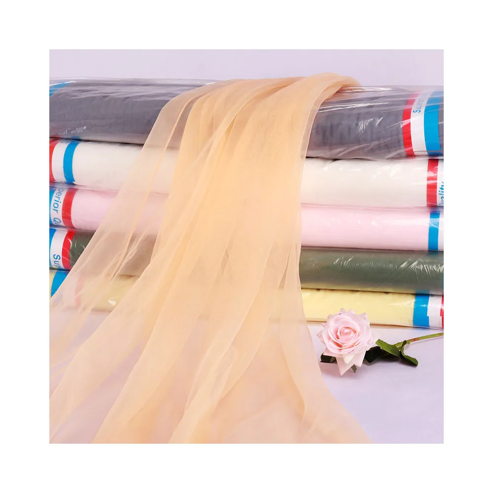 
Popular Soft Tricot Mesh TuTu Warp Knitted Wedding Hayal American Nylon Tulle Bolt Fabric  (1600142446273)