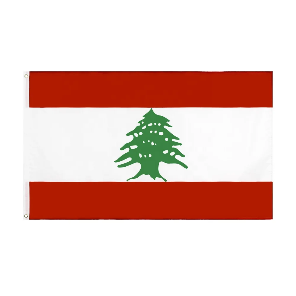 wholesale cheap printed outdoor custom made 3x5ft Lebanon Flag