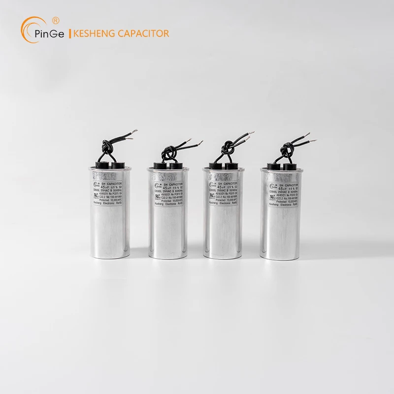 KS Pinge Air Conditioner Parts AC Motor Starting Capacitor CBB65 450V 25UF With Wires