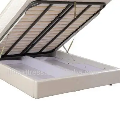 PYC-10 Latest Design Beds Europe Luxury Modern Italian Style Hotel Soft Bed Synthetic White Leather King Size Bed Frame