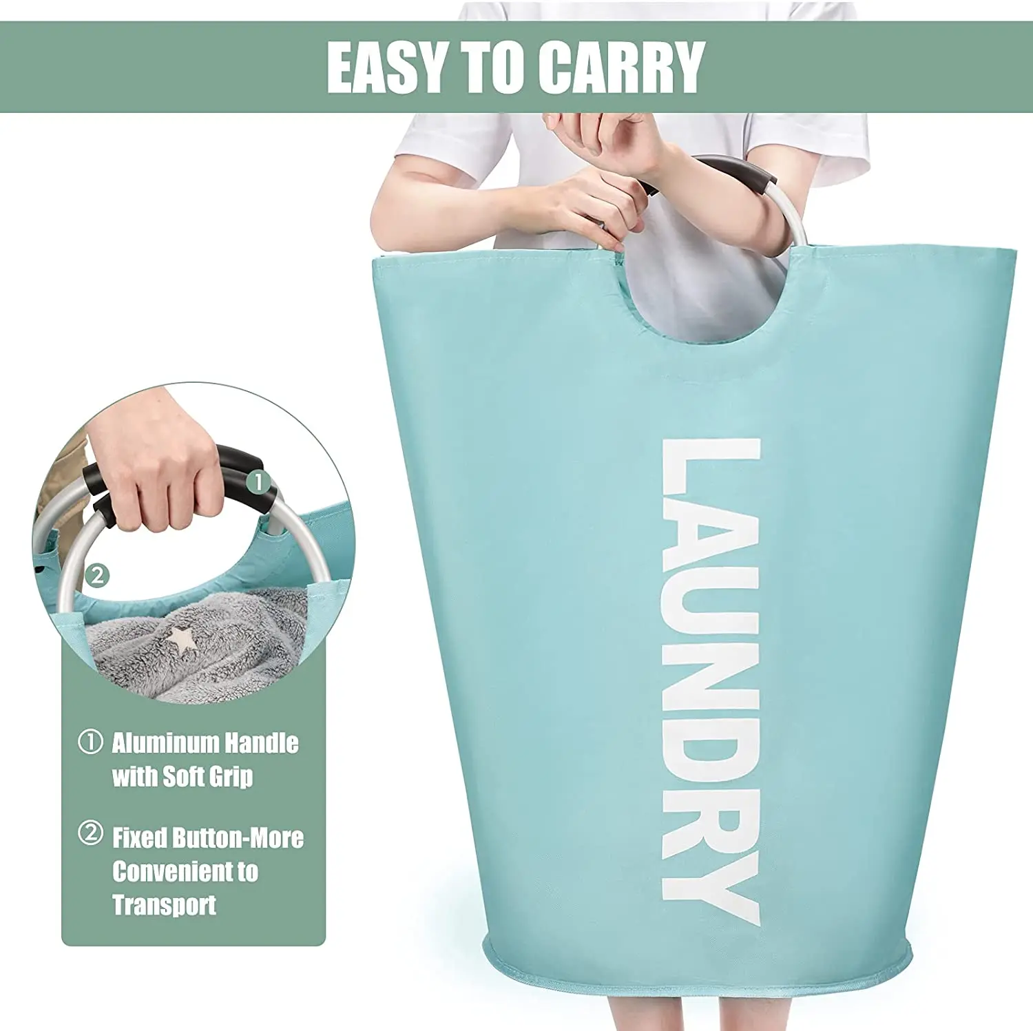 Amazon Collapsible Laundry Bag Foldable Laundry Hamper Washing Bin Home Storage 600D Oxford