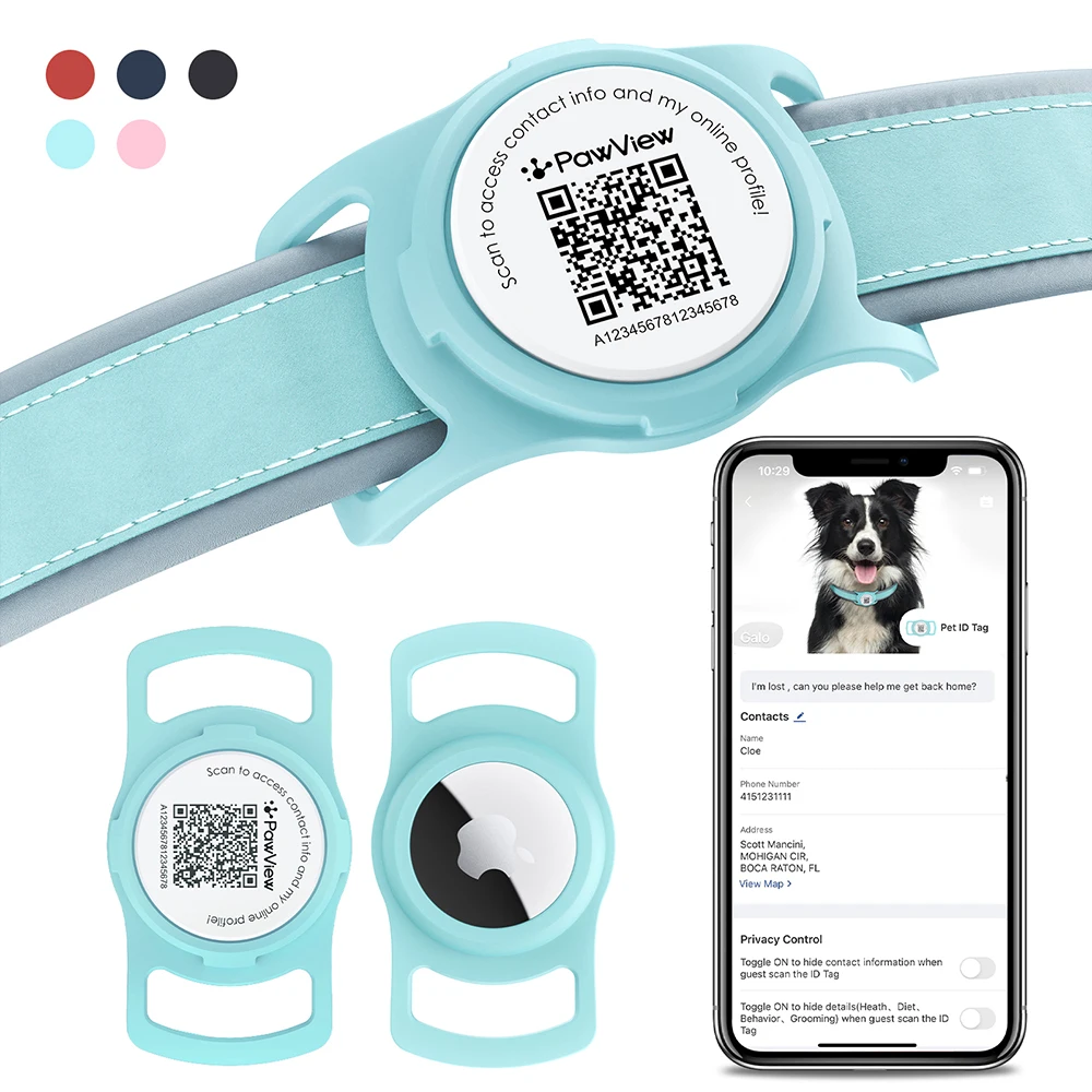 Pawview Air Tag NFC силиконовая бирка для собак силиконовая бирка с персональным приложением