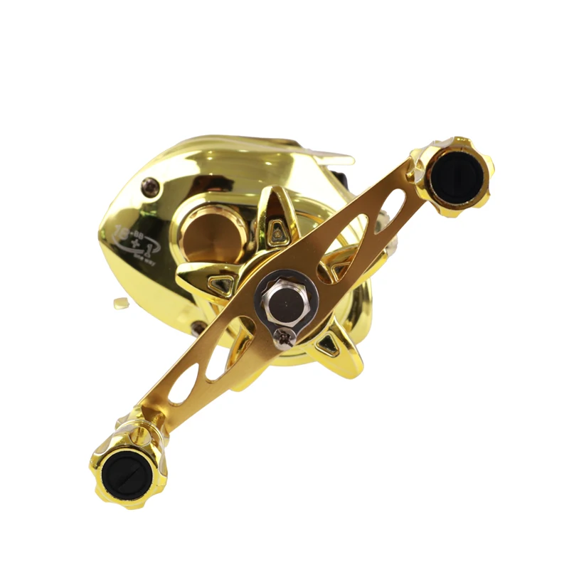 KALIOU S177 S178 New Arrival  Metal Gold Color 18+1BB Double Brake Water Droplet Maxdrag 10kg Salt water Fishing Reel