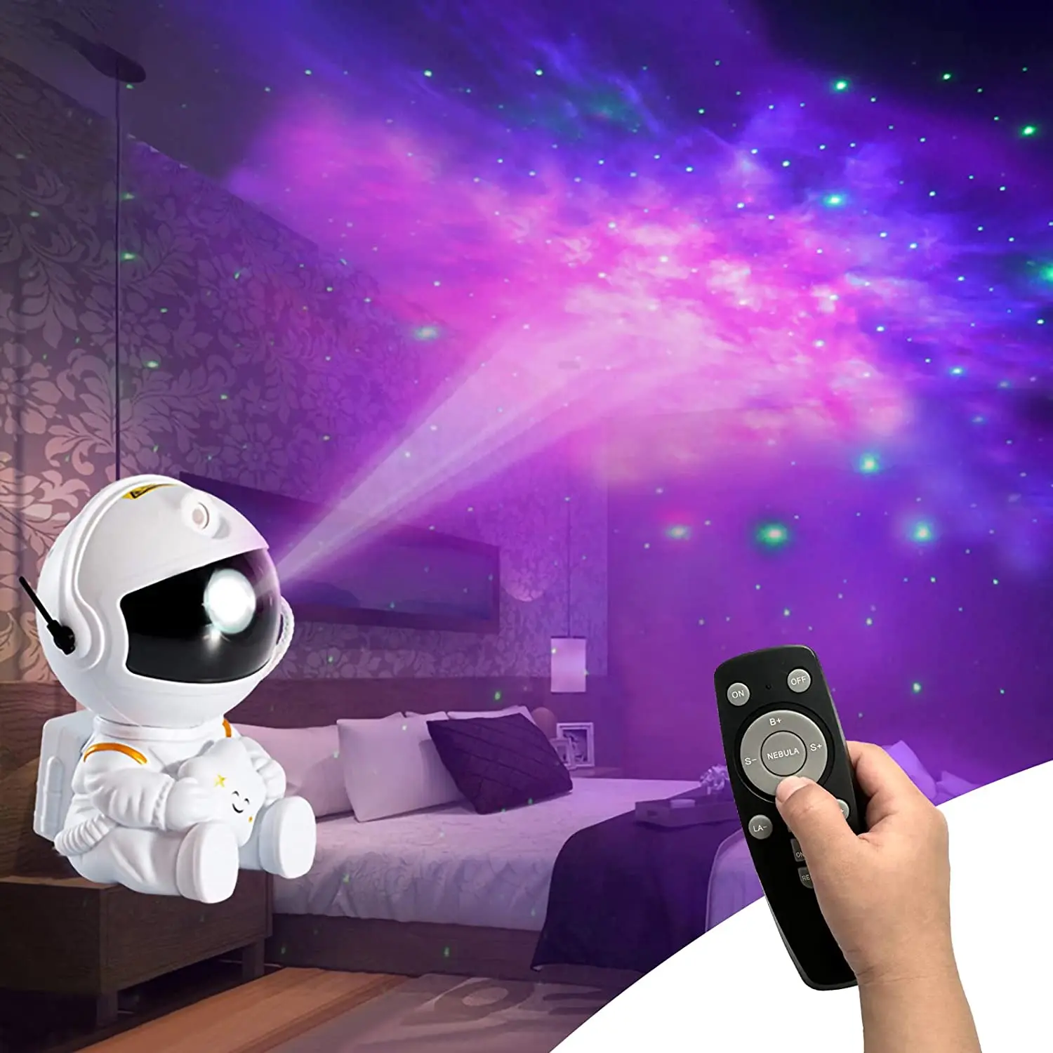 New Astronaut Projector Lamp Star Starry Sky Laser Nebula Night Light Projector Kids Spaceman Led Projection Light