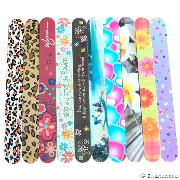 Etalady Professional Colorful Nail File Sandpaper Washable Emery Board