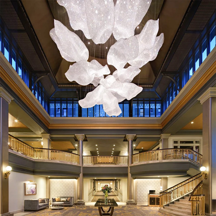 modern simple style custom project show room banquet hall villa luxury led chandelier lamp