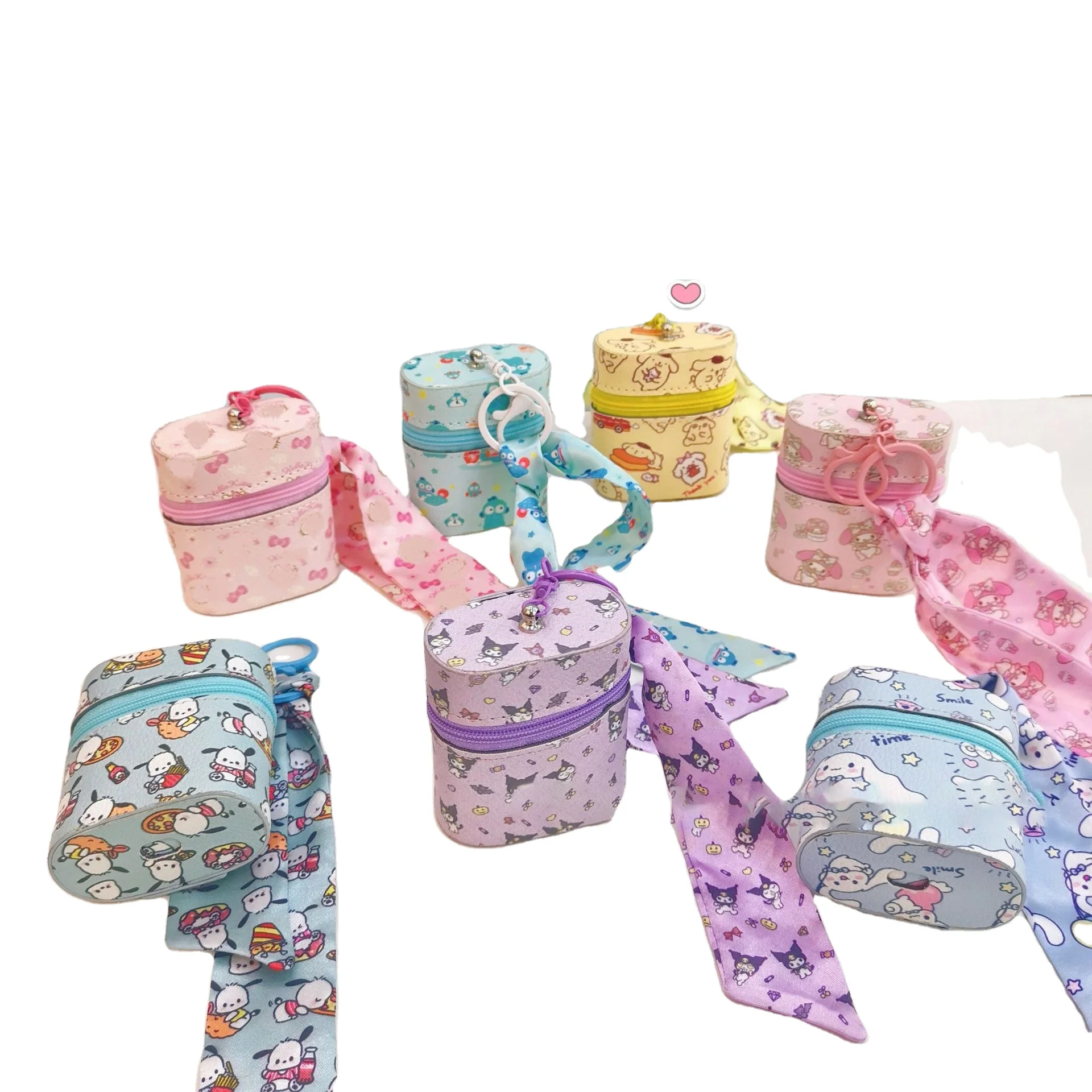 DAHOUFA089, оптовая продажа, кошельки с героями мультфильмов, Kuromi My Melody, беспроводной чехол для наушников из искусственной кожи, мини-кошелек для монет на молнии для женщин