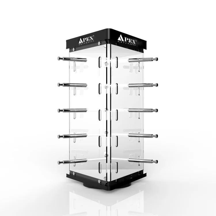 APEX Custom Rotating Acrylic Eyewear Display Sunglasses Display Stand Storage Holder Organizer Rack