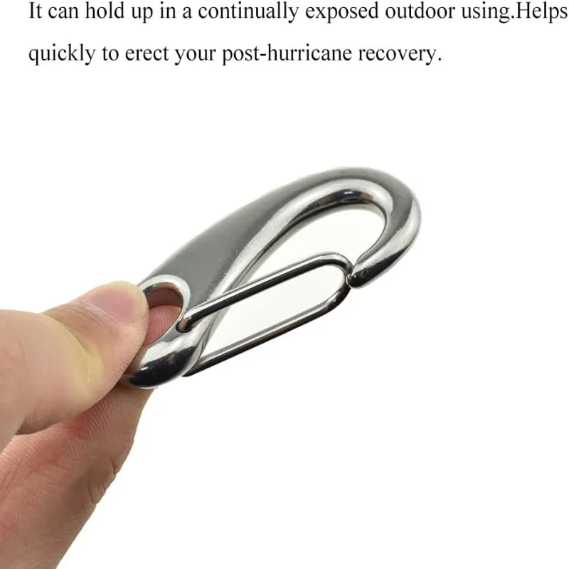 rigging hardware stainless steel 304 promotional keychains egg shaped snap hooks carabiner