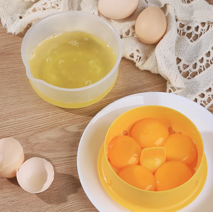 Plastic egg cracker yolk white egg liquid separator filtering household egg with storage box