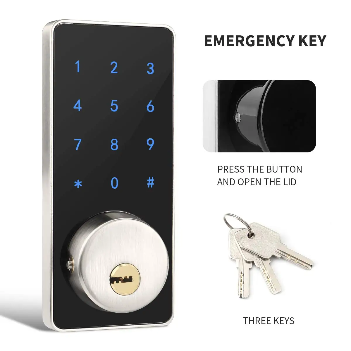 Top American UK 5 in 1 WiFi magnetic card electric key auto smart lock
