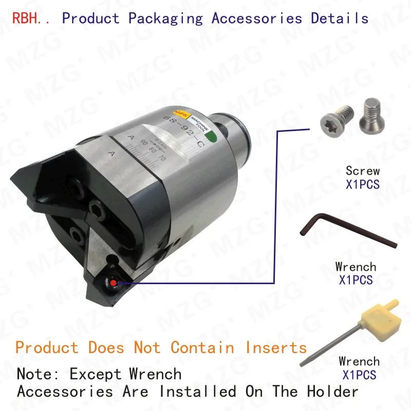  Maifix RBH19C LBK1 хвостовик фрезеровочная двухбитная головка индексируемый коннектор инструмент с ЧПУ двухсторонний шероховатый сверлильный