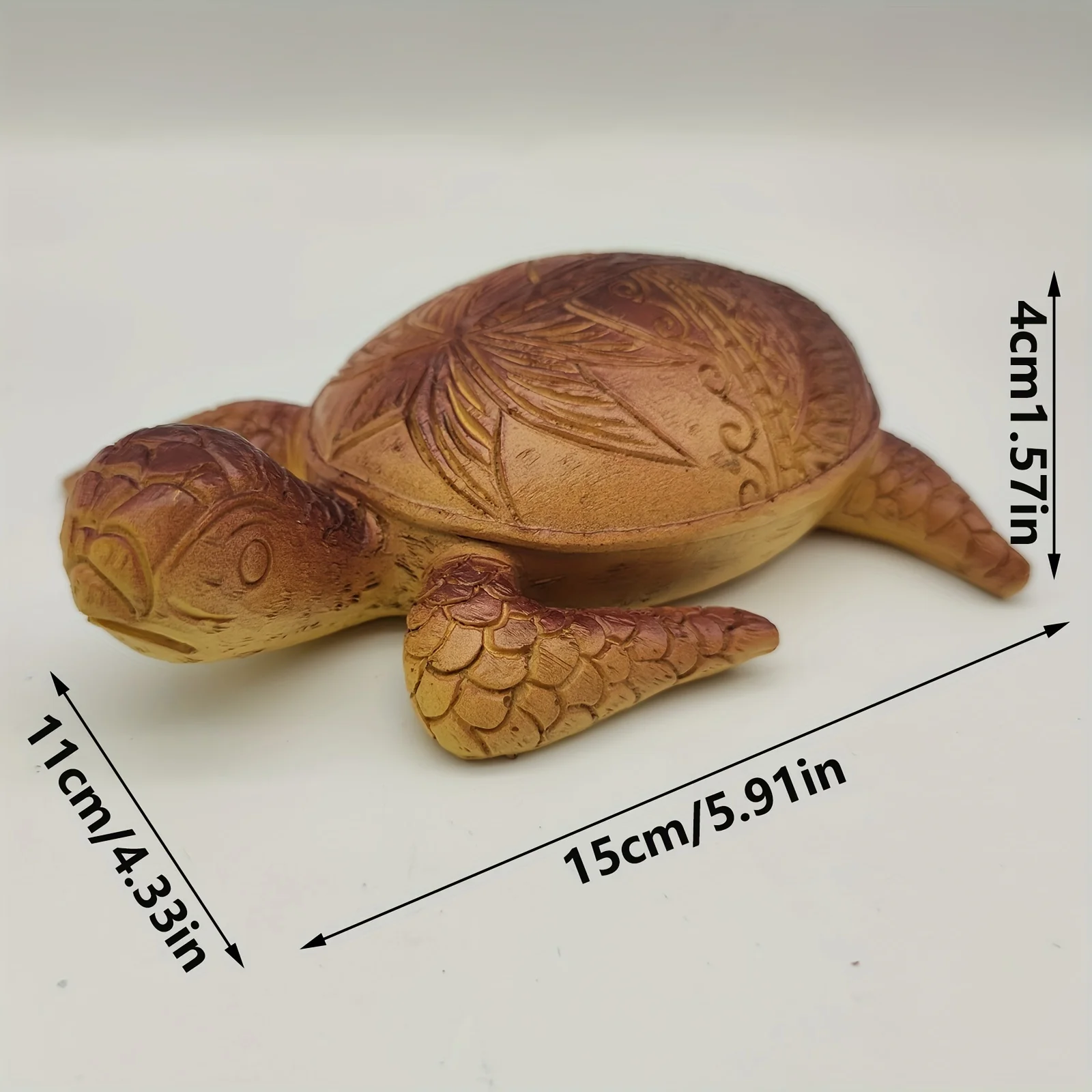 Fengzhi Factory Simulated Marine Animal Decoration Coir Shell Turtle Resin Crafts Modern Garden Sculpture Factory Direct Resin