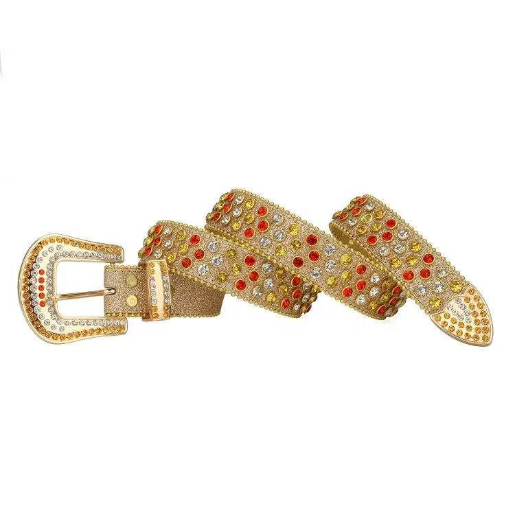 Ремень MACWAVE с золотыми стразами для мужчин и женщин шикарный кожаный пояс пряжкой со джинсов