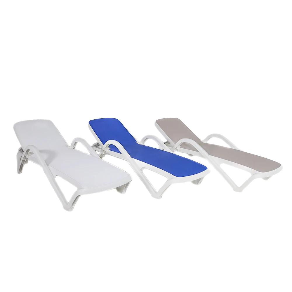 Durable plastic outdoor sun lounger swimming pool furniture