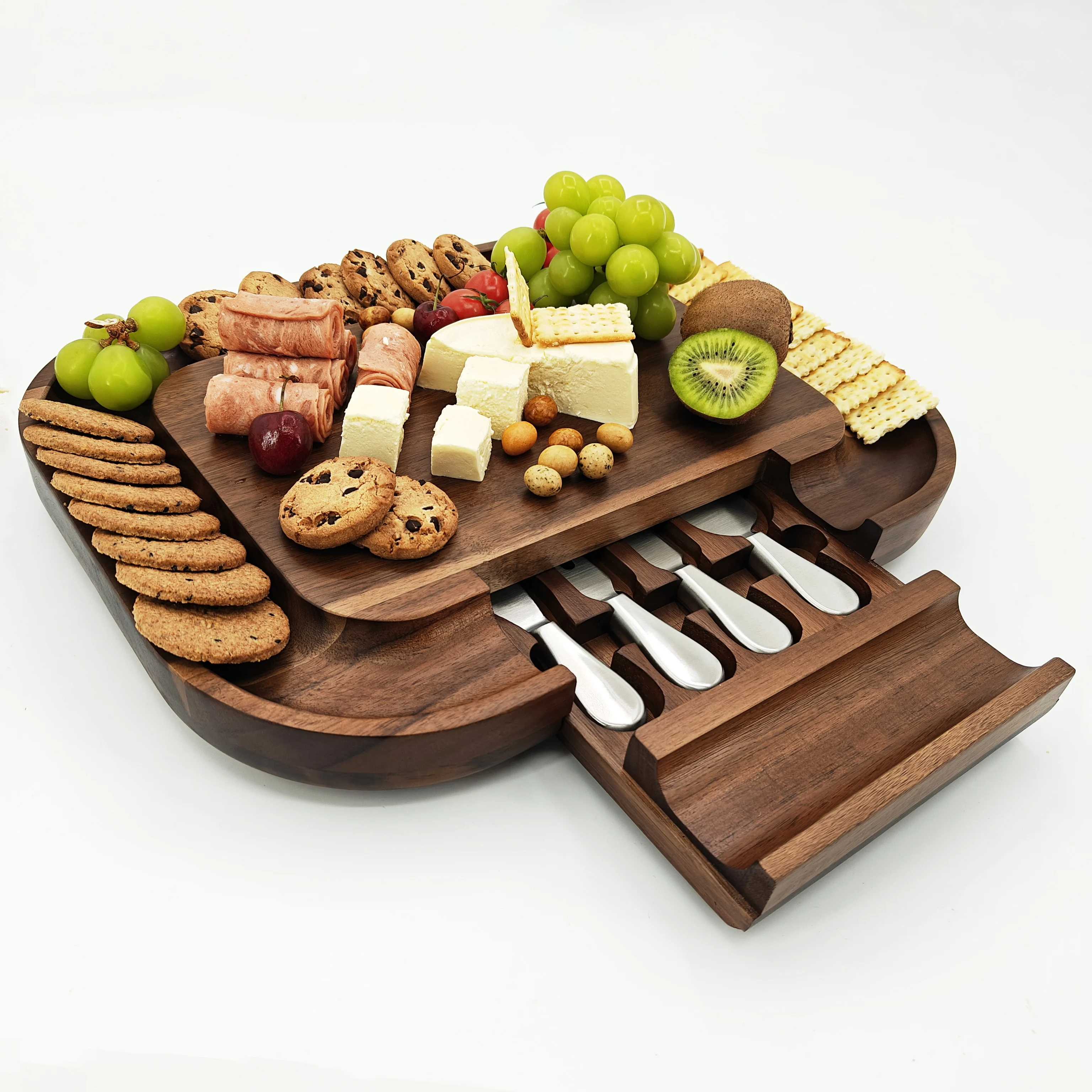 Custom Charcuterie Board Wooden Cheese Plate Tabla De Quesos Acacia Wood Cheese Board For Kitchen