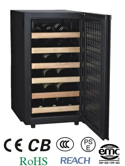 JC-18SA Single Zone Wine And Beverage Fridge Automatic Wine Cooler 65L Wine Cooler Cabinet