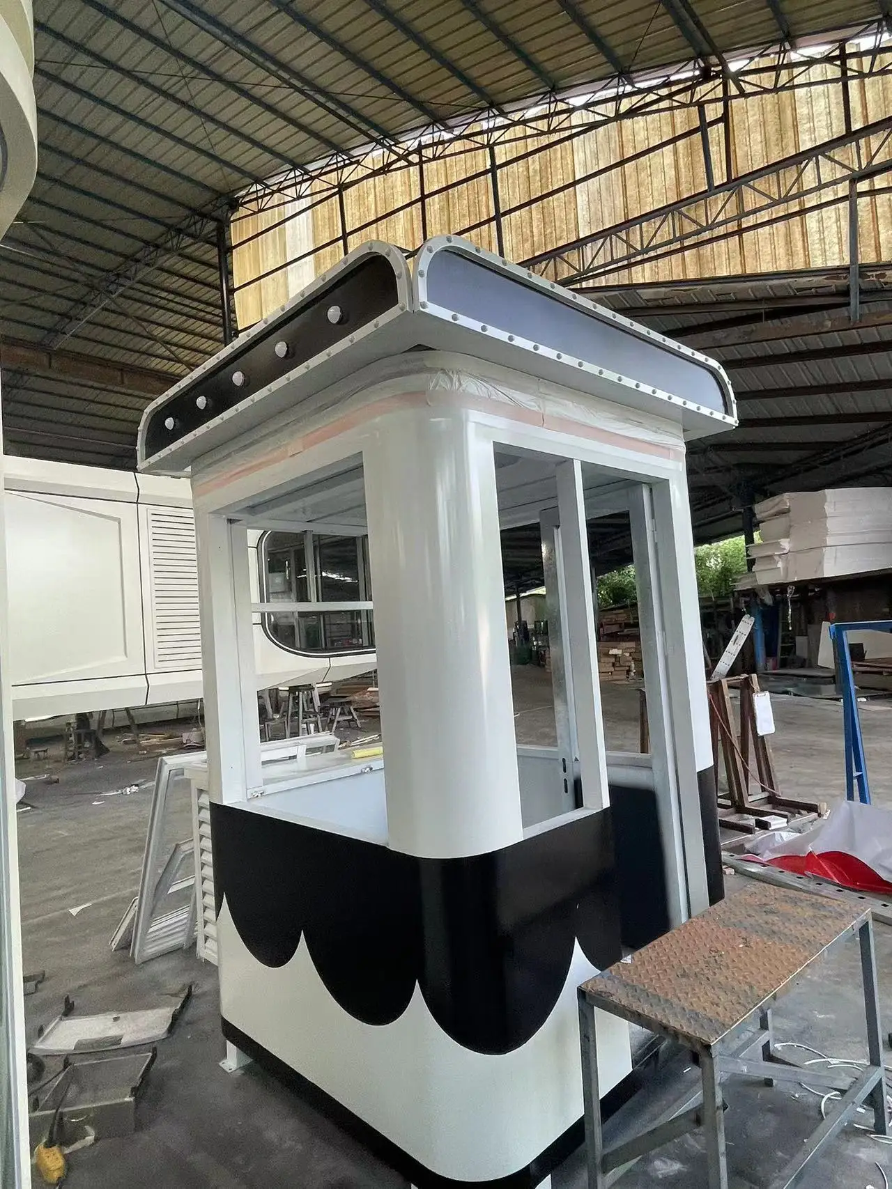 cabin work site mobile office plus toilet camping houses good price enska housing guard stand kot prefabri tied to build house