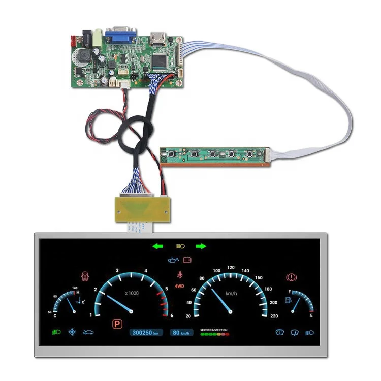 Gaming display 12.3 inch 1000 nits  high brightness 12.3' 1920x720 automotive bar LCD screen full kits