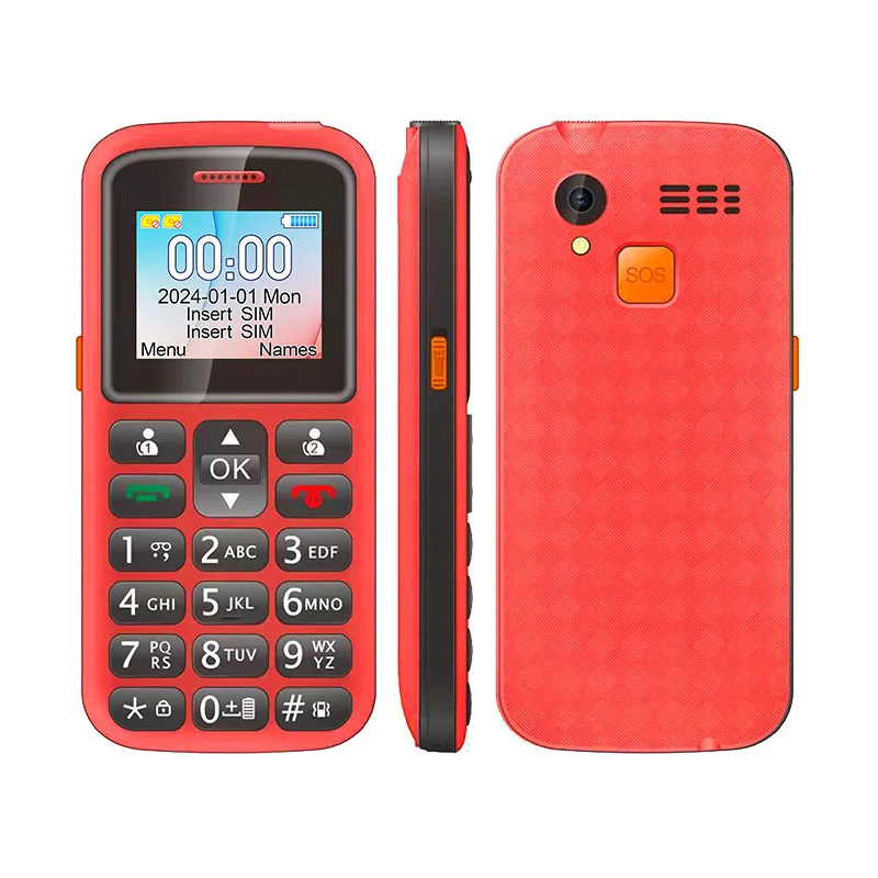 1.77 Inch  Mobile Phone with Dual SIM  Cheap Big Button Keypad Phone  Wholesale price Feature phone