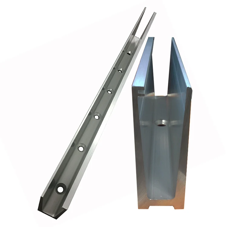 6063 T5 Natural anodizing CNC hole punching milling aluminium railings balconies systems manufacturer factory supplier Foshan