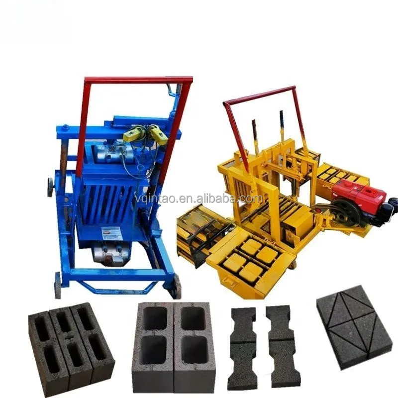 china supplier small mini manual cement hollow diesel brick making machines in uganda