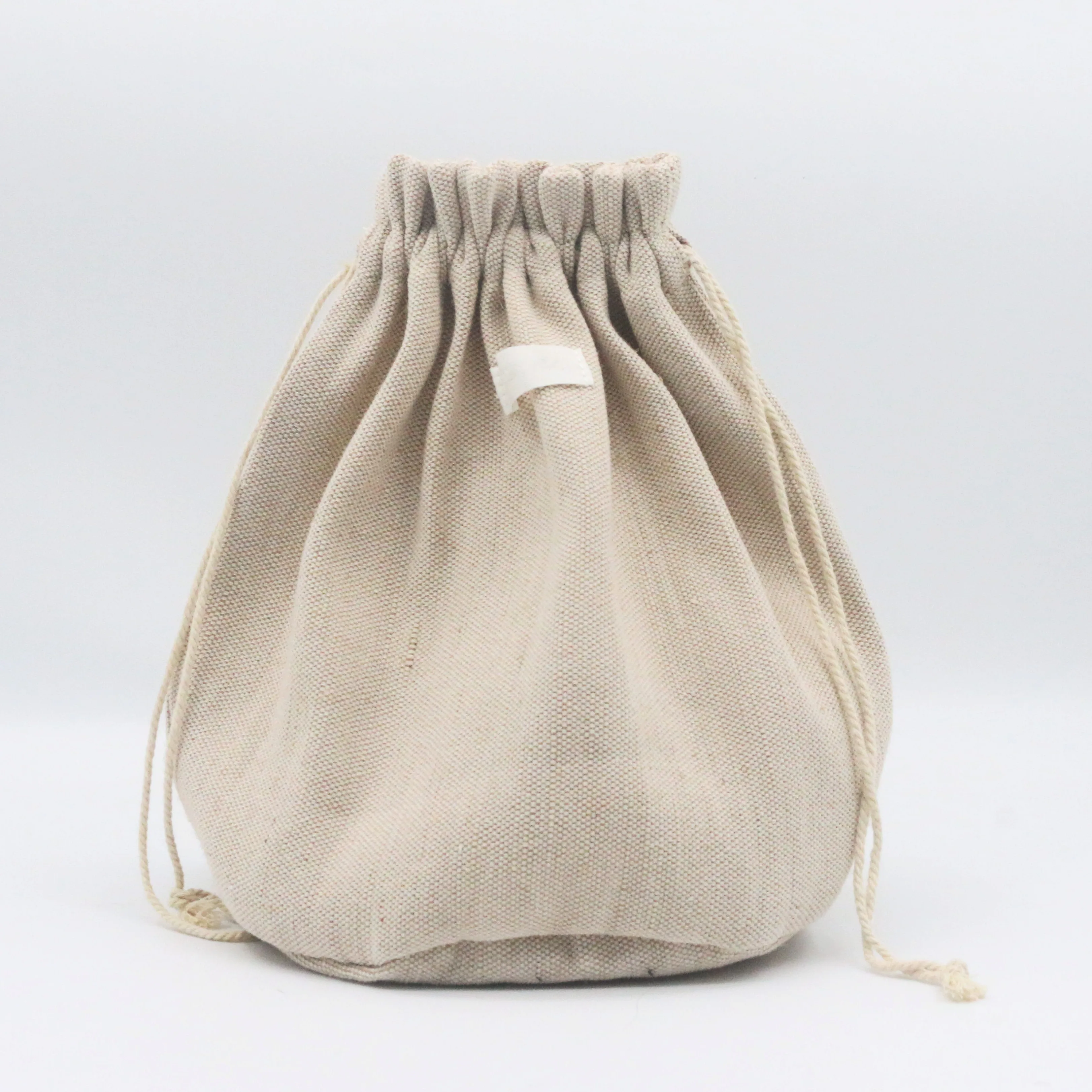 Multifunctional Eco-friendly Cotton Linen Blend Drawstring Bag Burlap Sheer Bag Sustainable Cotton Blended Promotional Gifts Bag