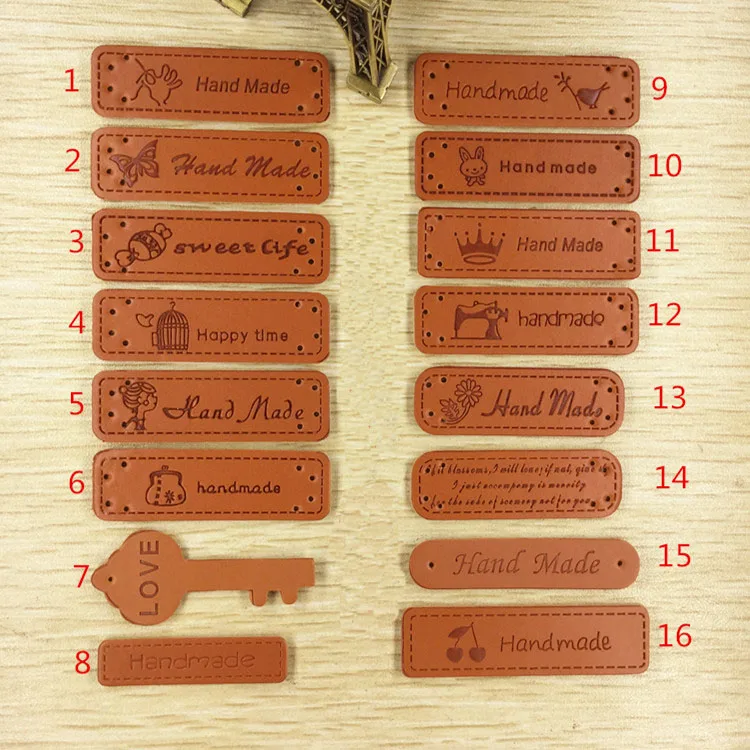High Quality Hot Stamping China Manufacturer Eco-friendly Custom Logo Embossed suede sewing iron on leather label jeans tag