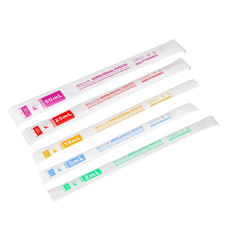 Manufacturer laboratory DNAse RNAse free plastic sterile graduated serological pipette for research