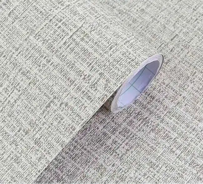 Plain Wallpaper Peel and Stick Fabric Cloth Pattern Solid Color Wall Sticker for Interior Home Wall Decoration