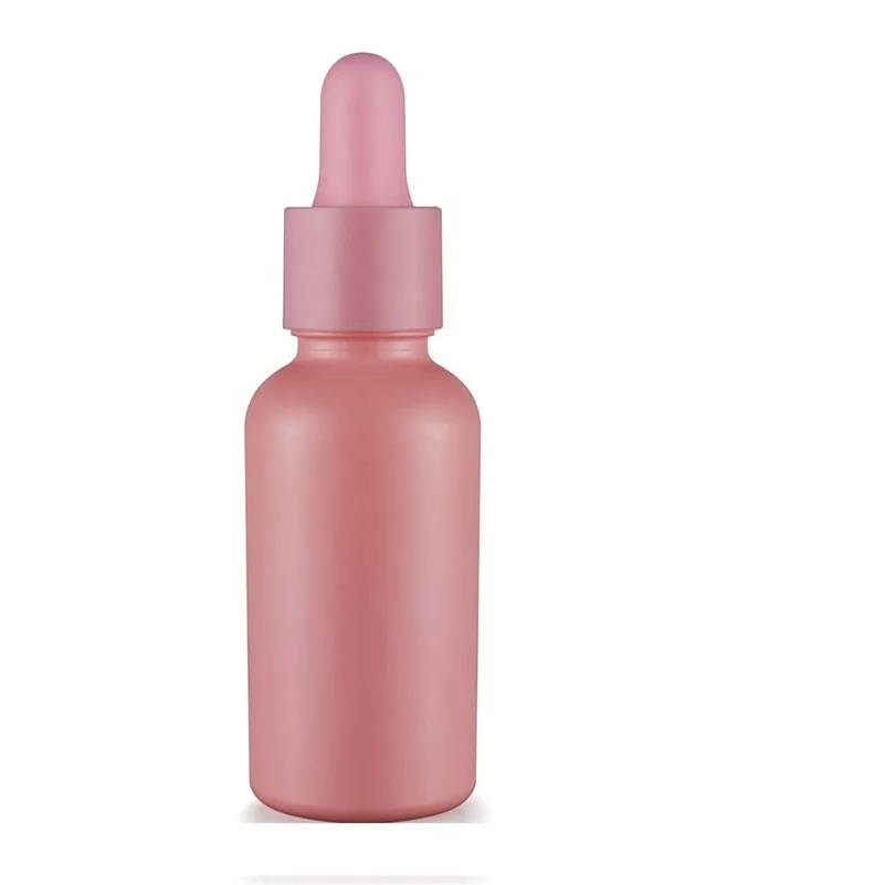 6pcs/30pcs Pink Coated Dropper Bottle essential oil Glass Aromatherapy Liquid 30ml Drop for massage Pipette Bottles