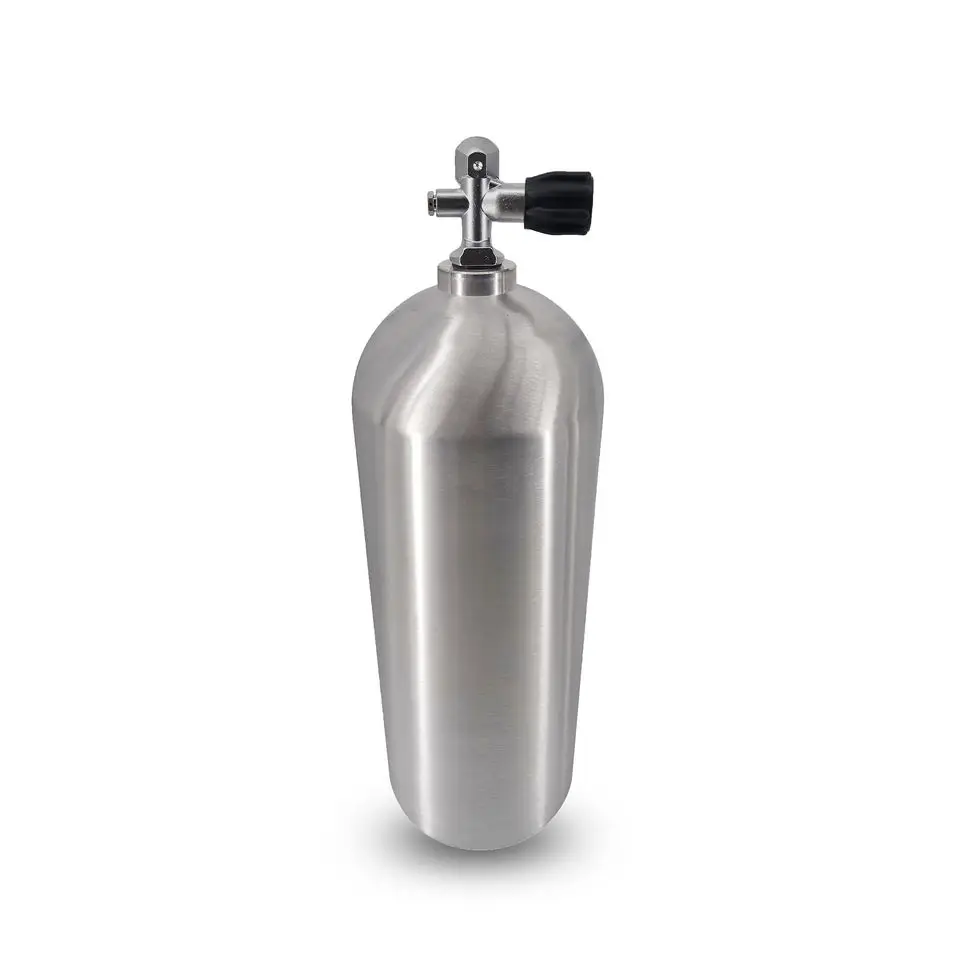Aluminum alloy Tank with right hand tank valve for diving