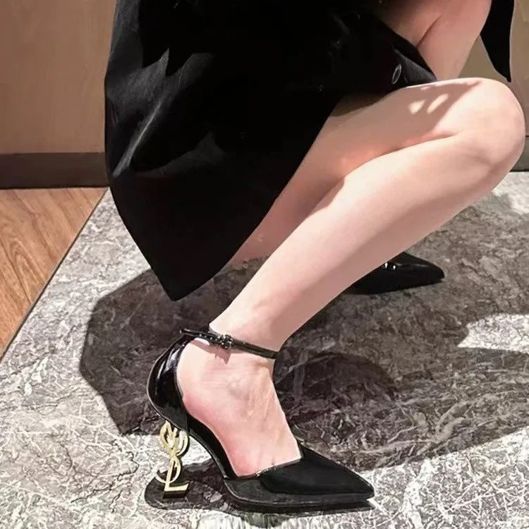 Роскошные сандалии для женщин 2023 женские Босоножки на каблуке элегантные с каблуком