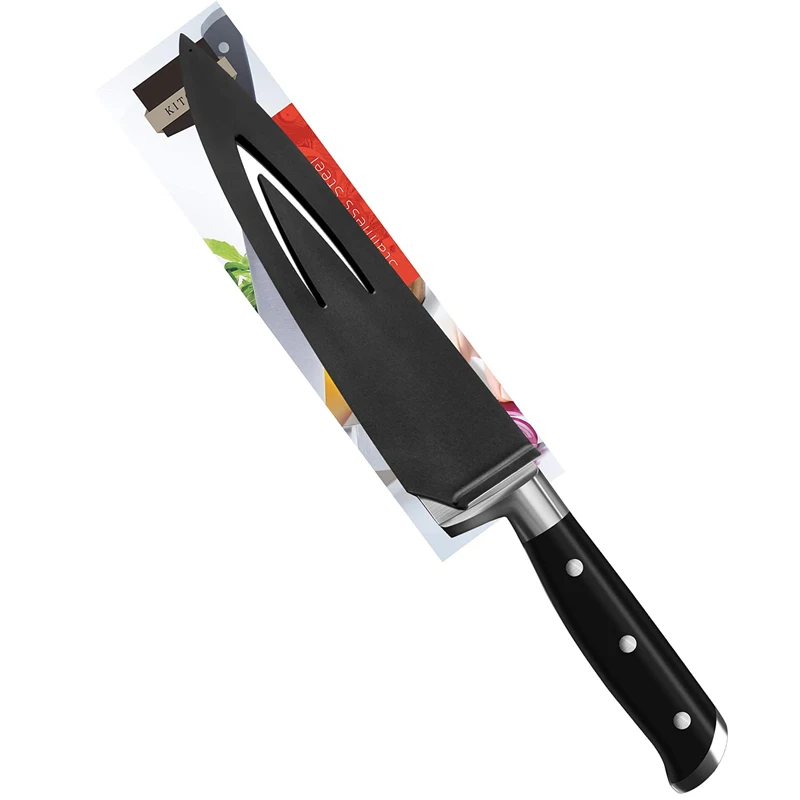 Kitchen Chef Knife 8 Inches Cooking Knife Kitchen Knife with Sheath Carbon Stainless Steel Kitchen Cutting Foods Black 1000pcs