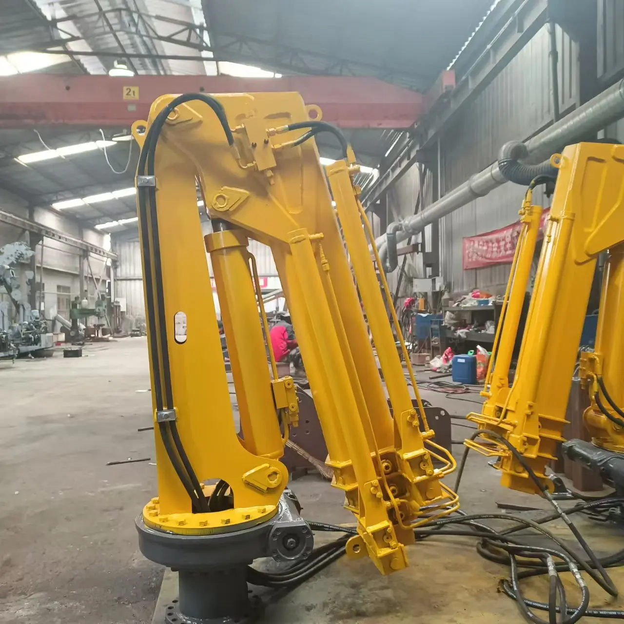 China factory supply portable 1ton 1.5ton 2ton pickup truck lift crane trailer crane mini truck mobile crane for sale