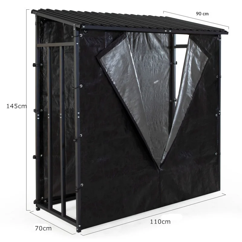 BSCI Heavy Duty Firewood shelter 110x70x145cm Metal Fireplace Wood stove racks Log storage shed Log Store Kaminholzlager