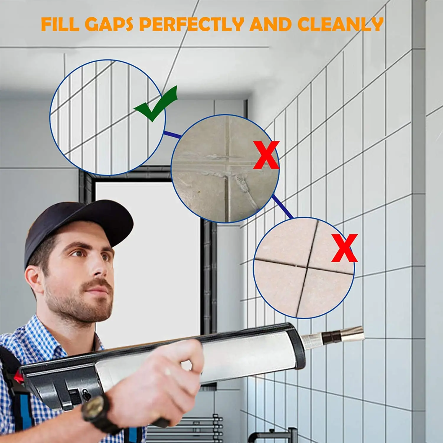 
17 reusable caulking nozzle stainless steel sealing finishing agent silicone nozzle accessories tile seam scraper 