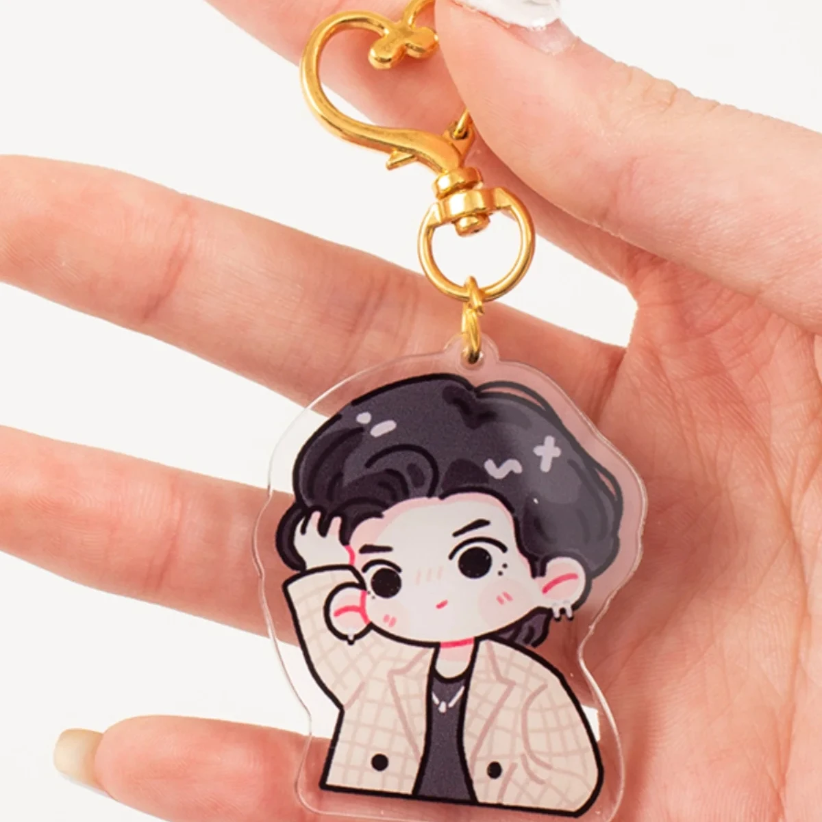 Wholesale price Custom Acrylic Lyrics Keychain Clear Acrylic Keychain Charm  KPOP Charm Spotify Music Acrylic Keychain